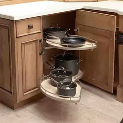 Corner drawer for kitchen design