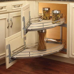 Corner drawer for kitchen design