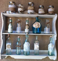 Bottles in the kitchen interior