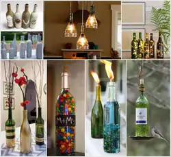 Бутыли в интерьере кухни