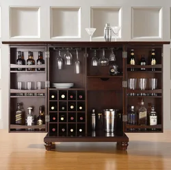 Bottles in the kitchen interior