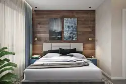 Modern laminate in the bedroom interior