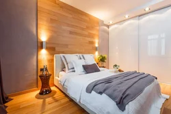 Modern laminate in the bedroom interior