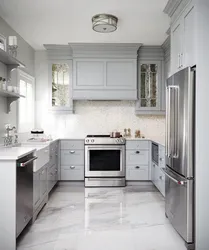 Kitchen with white floor design photo