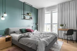 Gray emerald bedroom design