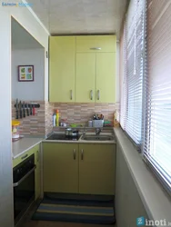 Kitchen on the loggia in the photo design studio