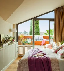 Bedroom design with access to the terrace