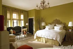 Mustard color bedroom photo