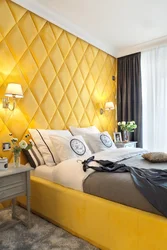 Mustard color bedroom photo
