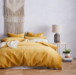 Mustard color bedroom photo