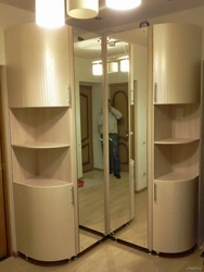 Semicircular corner wardrobe in the hallway photo