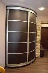Шкаф полукруглый угловой в прихожую фото