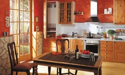 Floor-standing boiler in the kitchen design photo