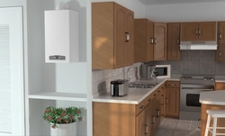 Floor-Standing Boiler In The Kitchen Design Photo