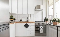 Gas Stove In The Interior Of A Small Kitchen Photo