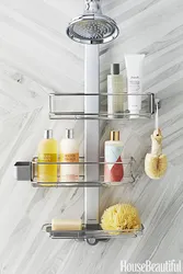 Bathroom shampoo shelf design