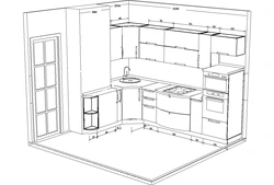 House kitchen plan with photo
