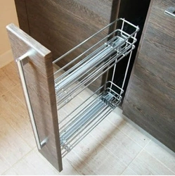 Бөтелке ұстағыш фотосуреті бар ас үй