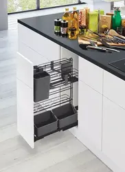 Kitchen with bottle holder photo