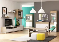 Qonaq otağı daxili mebel ağardılmış palıd