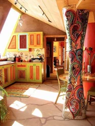 Kitchen in ethno style photo