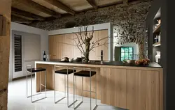 Kitchen interior wood style