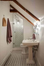 Bathroom under the stairs photo