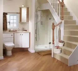 Bathroom under the stairs photo