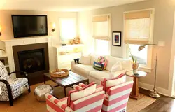 Living room design with two armchairs