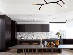 Kitchen Interior Dark Ceiling