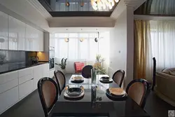 Kitchen interior dark ceiling