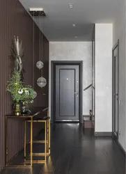 Gray floors in the hallway photo