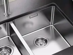 Photo of stainless steel kitchen sink
