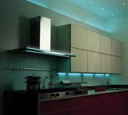 Photo of a kitchen with a separate hood