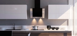 Photo of a kitchen with a separate hood