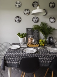 Kitchen table decoration photo