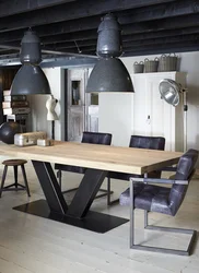 Photo of tables for a kitchen in a loft style