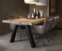 Photo of tables for a kitchen in a loft style
