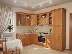 Kitchen color walnut in the interior