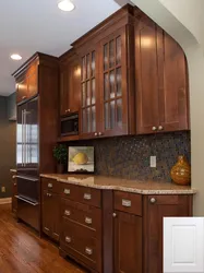 Kitchen color walnut in the interior