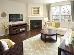 Bedroom Design With Sofa And Fireplace