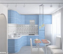 White and blue kitchen photo