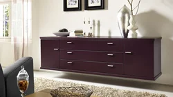 Chests of drawers in the living room in a modern style long photos