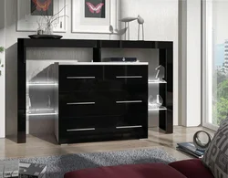 Chests of drawers in the living room in a modern style long photos