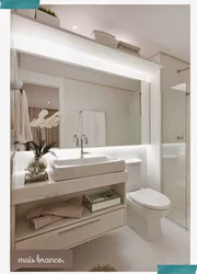 Bathroom shelf design with mirror