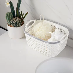 Baskets in the bathroom interior photo