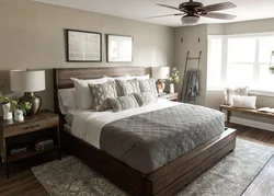 Gray brown bedroom photo