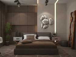 Gray brown bedroom photo