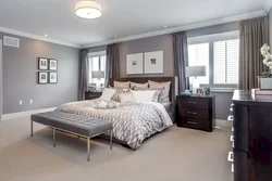 Gray brown bedroom photo