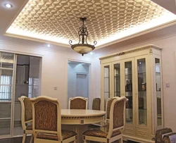 Потолки в гостиной из панелей фото
